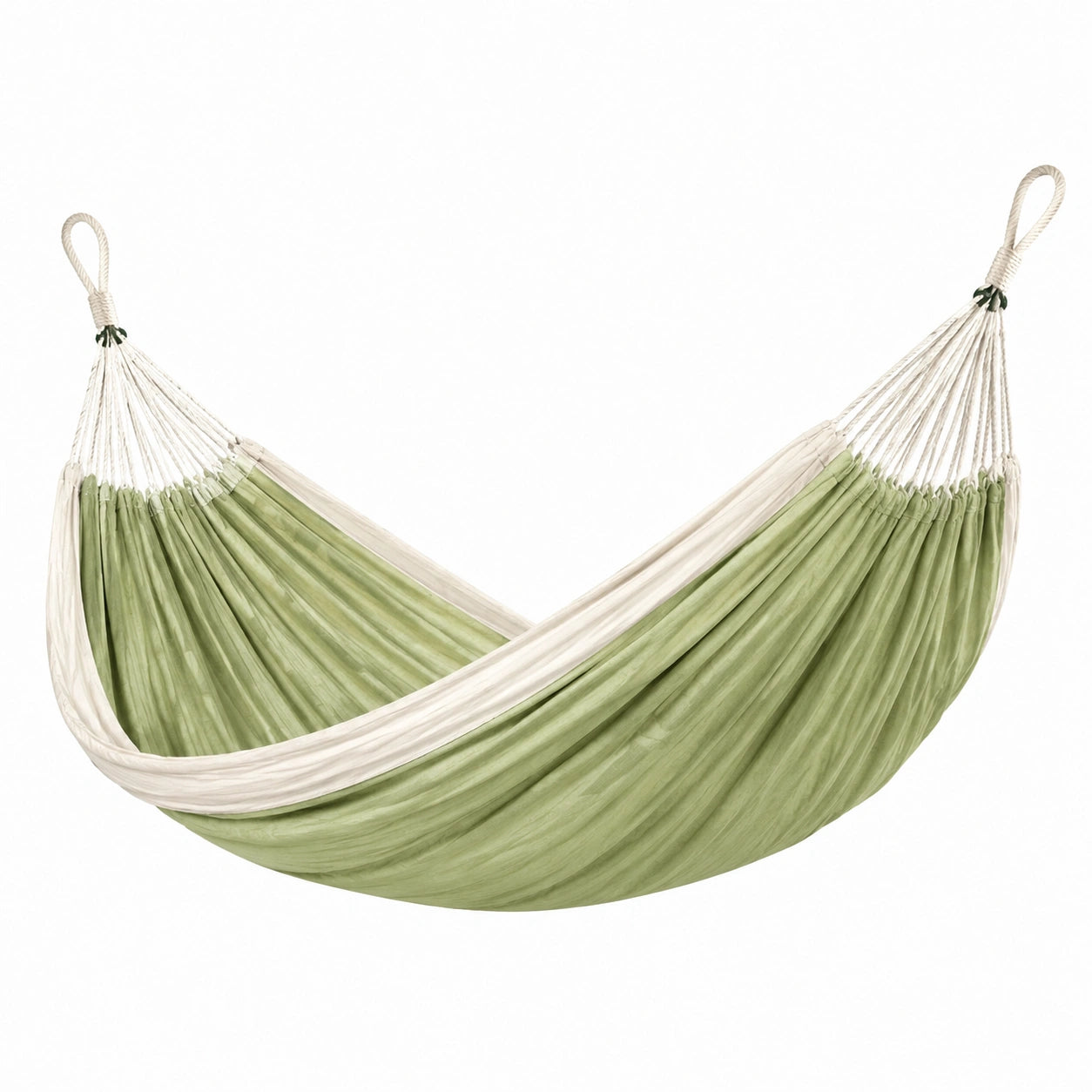 Amaca in Cotone Verde e Bianco 200x150 cm