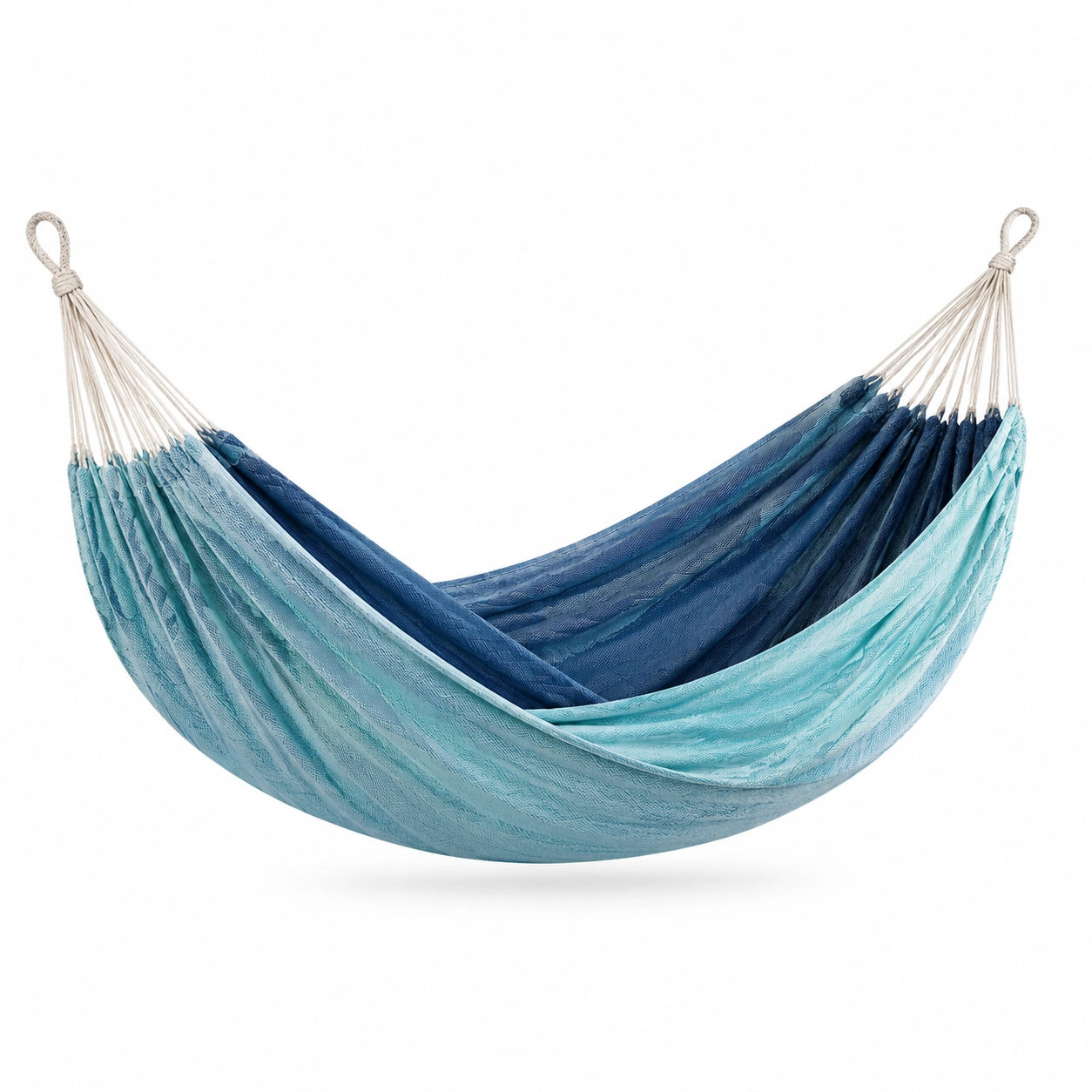 Amaca in cotone blu e azzurro 200x150 cm