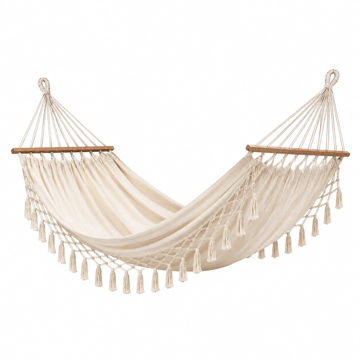 Amaca in Cotone con Frange Beige