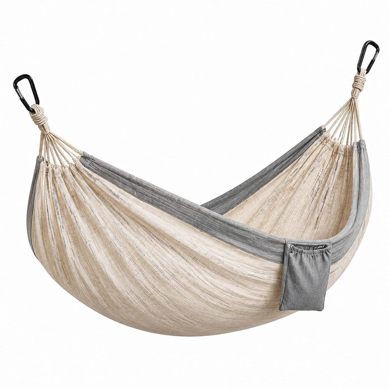 Amaca in Cotone e Poliestere Beige e Grigio 200x100 cm