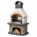 Barbecue in pietra e acciaio inox