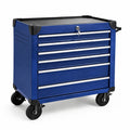 Carrello portautensili in metallo blu con 7 cassetti e serratura