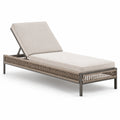 Lettino prendisole in metallo e poliestere beige 200cm