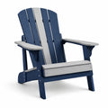 Sedia Adirondack in materiale composito blu e grigio per esterni