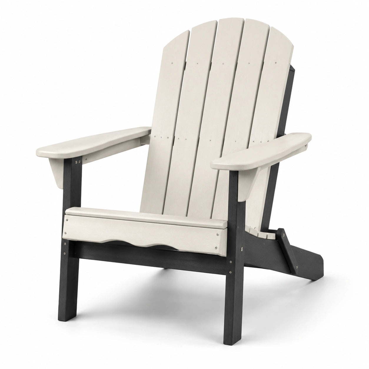 Sedia Adirondack in legno e plastica sabbia e nero